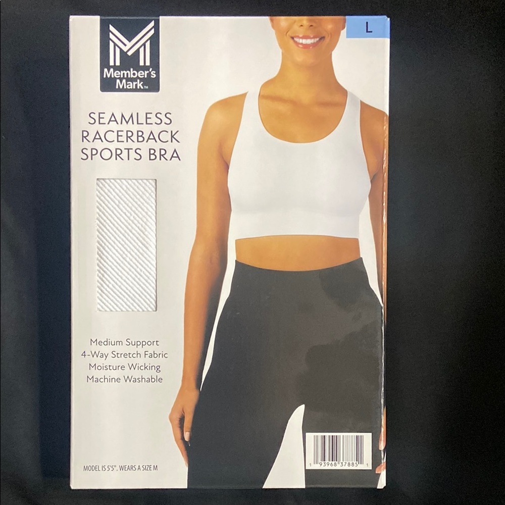 White Seamless Medium Support Sports Bra